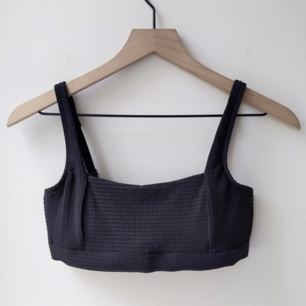 Sea Level Swim Square Neckline Bikini Top Black Women's 6